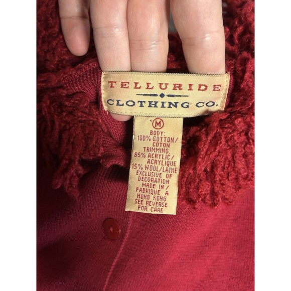 Telluride Clothing Co Red Mock Neck Fairy Cardigan Hipster Y2K  Cottagecore - Picture 7 of 10